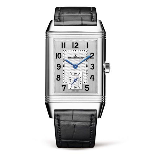 Jaeger-LeCoultre Reverso Classic Large Duoface Small Seconds Stainless Steel Silver Alligator