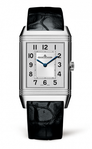 Jaeger-LeCoultre Reverso Classic Medium Thin Stainless Steel Silver Alligator