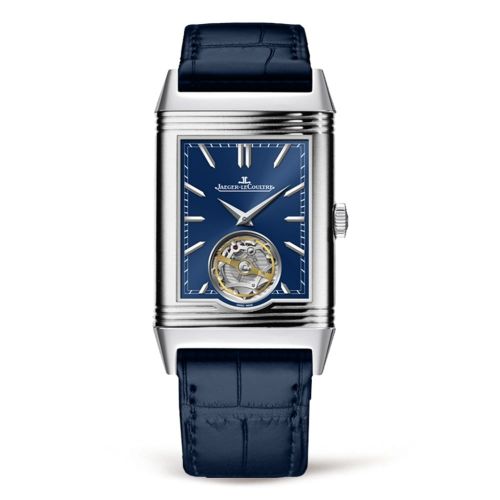 Jaeger-LeCoultre Reverso Tribute Tourbillon Platinum Blue Alligator