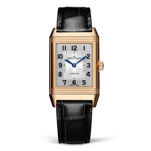 Jaeger-LeCoultre Reverso Classic Medium Duetto Pink Gold Silver Alligator