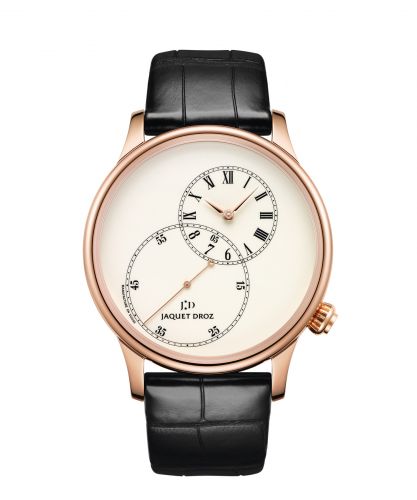 Jaquet Droz Grande Seconde 43 Decentree Ivory Enamel Red Gold