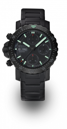Kobold Phantom Black Ops Chronograph DLC Black Bracelet