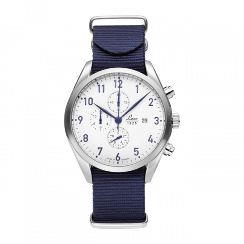 Laco Chronographs Helgoland Stainless Steel White