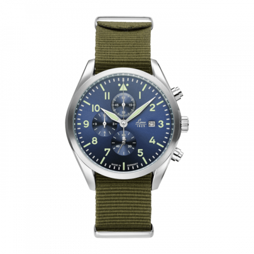 Laco Chronographs Atlanta Stainless Steel Blue