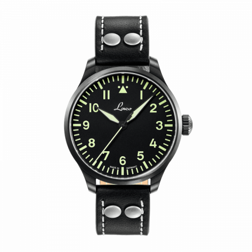Laco Pilot Watch Basic Altenburg Stainless Steel Black