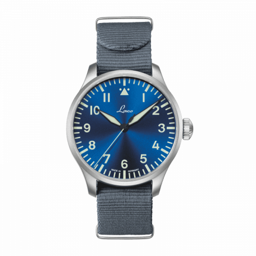 Laco Pilot Watch Original Augsburg Blaue Stunde Stainless Steel Blue