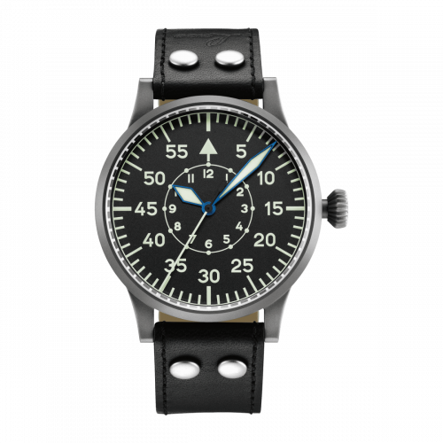 Laco Pilot Watch Original Replica 45 Stainless Steel Black