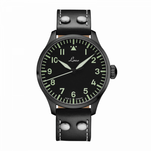 Laco Pilot Watch Basic Altenburg Stainless Steel Black