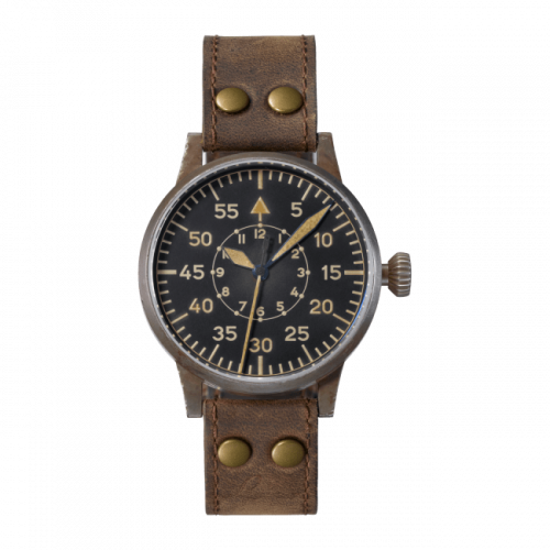 Laco Pilot Watch Original Dortmund Erbstück Stainless Steel Black