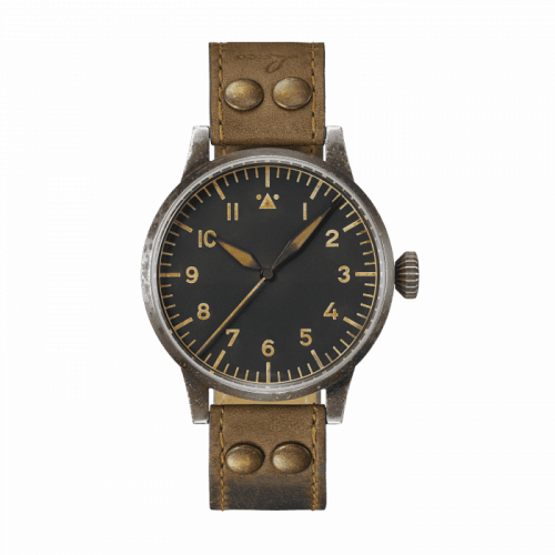 Laco Pilot Watch Original Mülheim An Der Ruhr Erbstück Stainless Steel Black