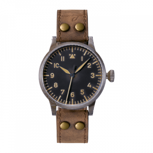 Laco Pilot Watch Original Saarbrücken Erbstück Stainless Steel Black