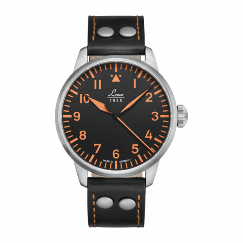 Laco Pilot Watch Basic Neapel Stainless Steel Black