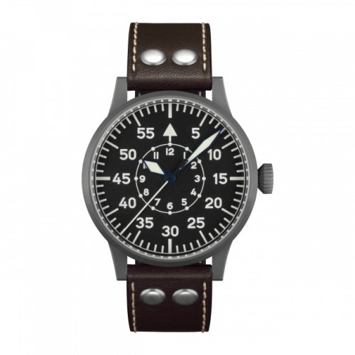 Laco Pilot Watch Original Paderborn Stainless Steel Black