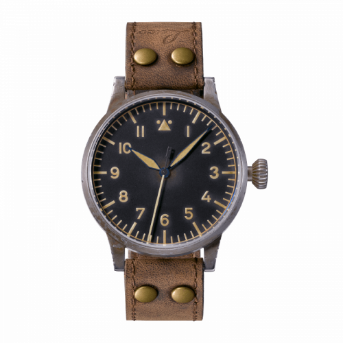 Laco Pilot Watch Original Münster Erbstück Stainless Steel Black
