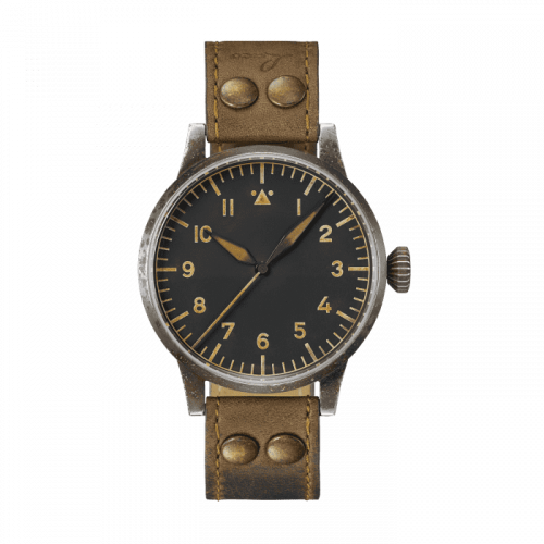 Laco Pilot Watch Original Heidelberg Erbstück Stainless Steel Black