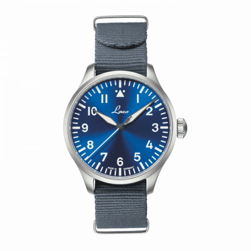 Laco Pilot Watch Original Augsburg Blaue Stunde Stainless Steel Blue