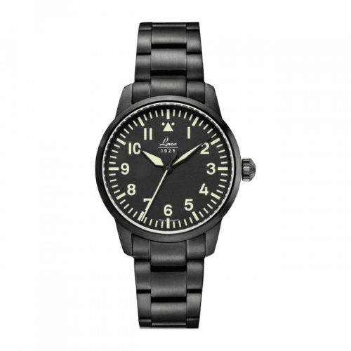 Laco Pilot Watch Basic Stockholm Stainless Steel Black