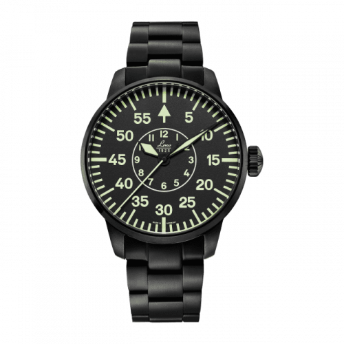 Laco Pilot Watch Basic Sydney Stainless Steel Black
