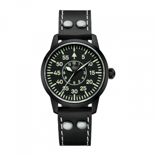 Laco Pilot Watch Basic Birmingham Stainless Steel Black
