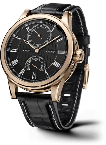 Leroy Automatic Deck Chronometer Pink Gold Black