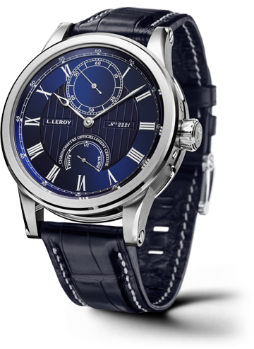 Leroy Automatic Deck Chronometer White Gold Blue
