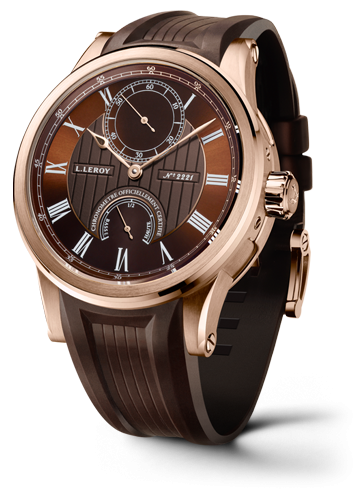 Leroy Automatic Deck Chronometer Pink Gold Brown
