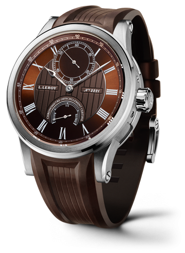Leroy Automatic Deck Chronometer White Gold Brown
