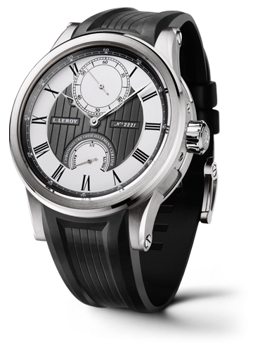 Leroy Automatic Deck Chronometer White Gold Grey Silver