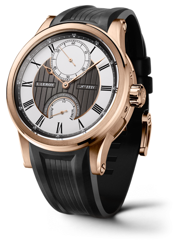 Leroy Automatic Deck Chronometer Pink Gold Grey-Silver