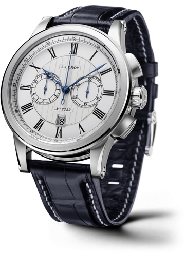 Leroy Automatic Deck Chronograph White Gold Silver