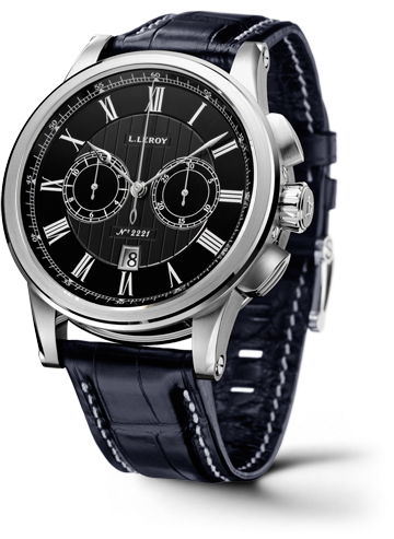 Leroy Automatic Deck Chronograph White Gold Black