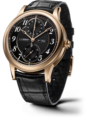 Leroy Osmior Automatic Single Push-Piece Chronograph Black