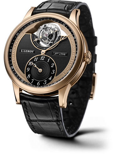 Leroy Osmior Tourbillon Automatic Regulator Pink Black