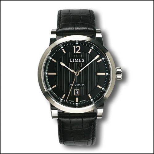 Limes Chyros Automatic - Black black leather strap (Croco)