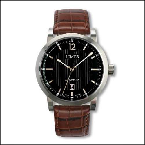 Limes Chyros Automatic - Black brown leather strap (Croco)