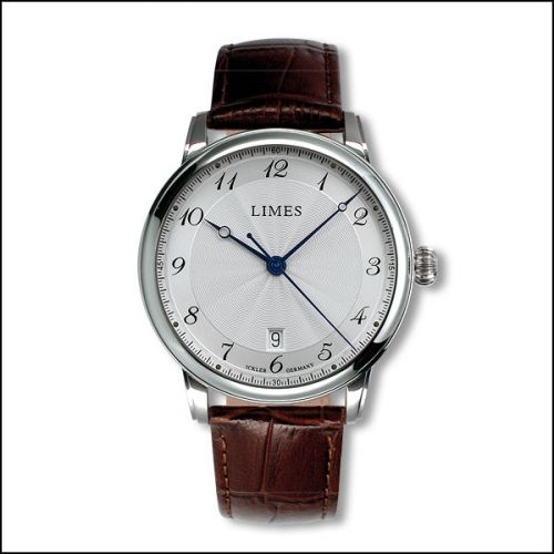 Limes Pharo Cartouche A - Silvered dial - Brown leather strap