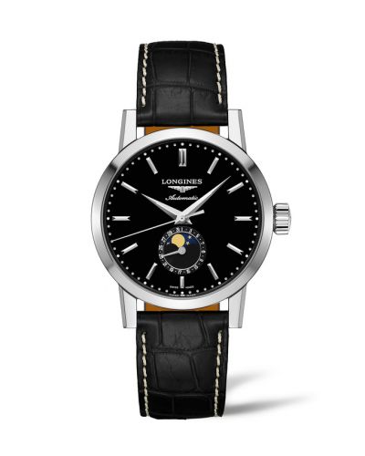 Longines 1832 Moonphase 40 Stainless Steel Black