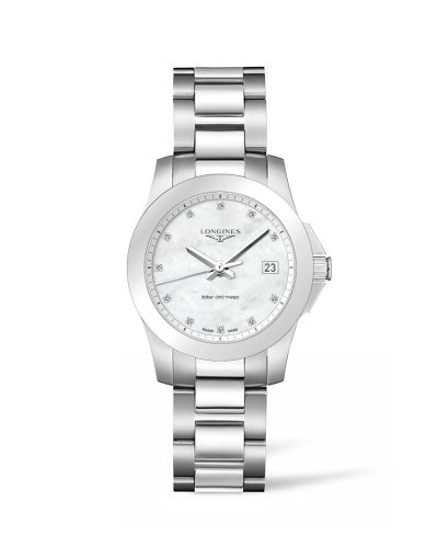 Longines Conquest Quartz 34 Stainless Steel MOP