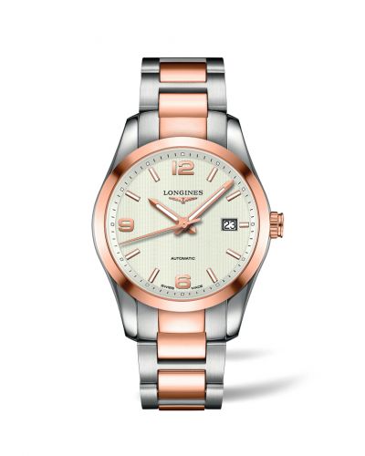 Longines Conquest Classic Automatic 40 Stainless Steel Red Gold Silver