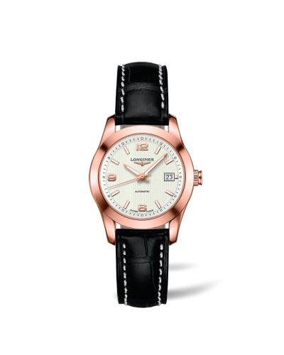 Longines Conquest Classic Automatic 29.5 Red Gold White