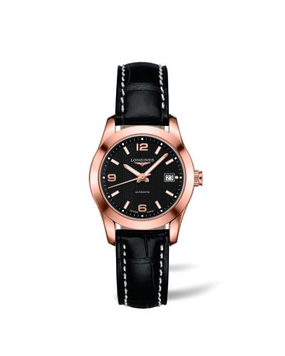 Longines Conquest Classic Automatic 29.5 Red Gold Black