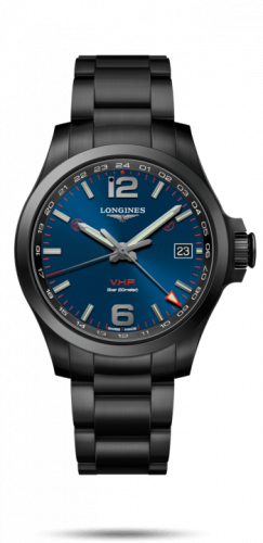 Longines Conquest V.H.P. GMT 41 PVD Blue Bracelet