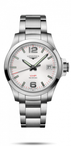 Longines Conquest V.H.P. 41 Stainless Steel Silver Bracelet