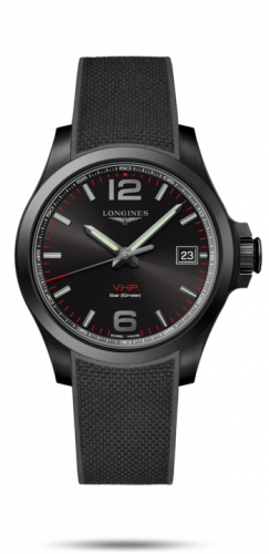 Longines Conquest V.H.P. 41 PVD Black Rubber