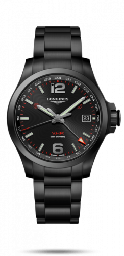Longines Conquest V.H.P. GMT 41 PVD Black Bracelet