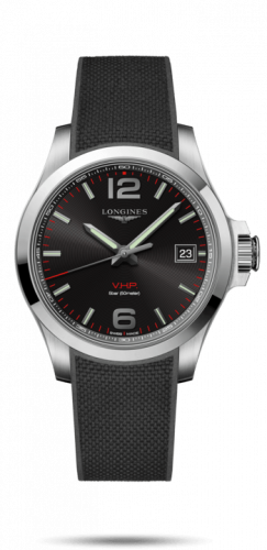 Longines Conquest V.H.P. 41 Stainless Steel Black Rubber
