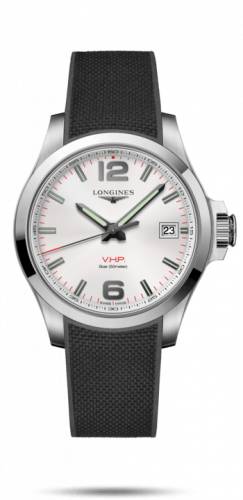 Longines Conquest V.H.P. 41 Stainless Steel Silver Rubber
