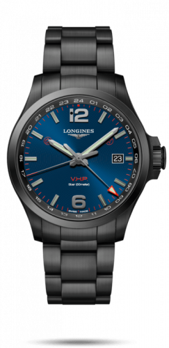 Longines Conquest V.H.P. GMT 43 PVD Blue Bracelet
