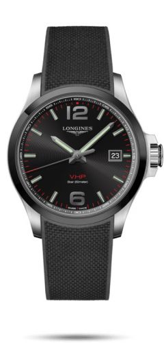 Longines Conquest V.H.P. 43 Stainless Steel Ceramic Black Rubber