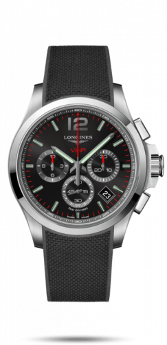 Longines Conquest V.H.P. Chronograph 42 Stainless Steel Black Rubber